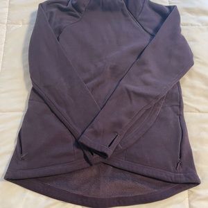 Athleta cozy karma asym pullover in deep crocus violet